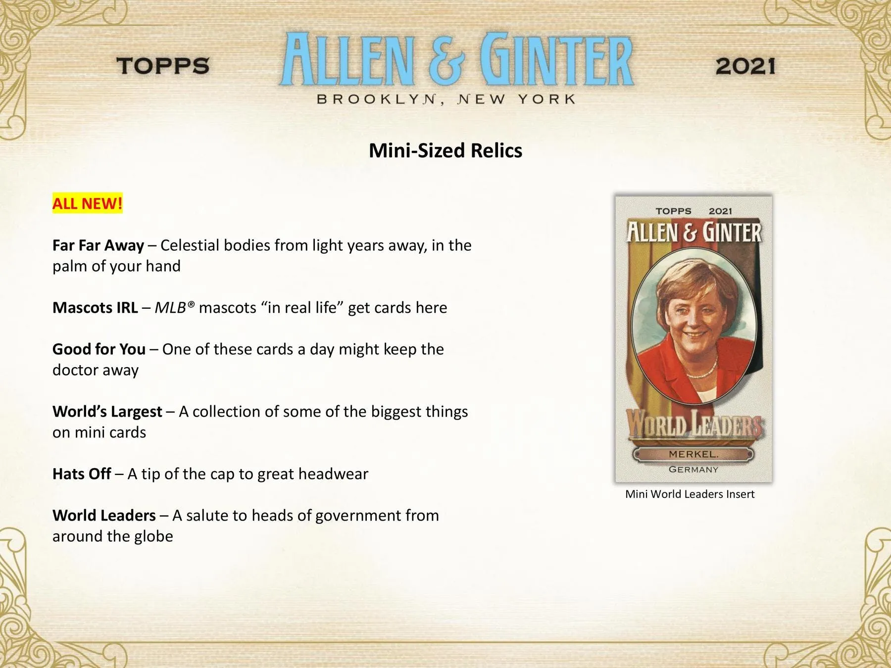 2021 Topps Allen & Ginter Baseball Hobby Box 24 Packs Per Box, 8 Cards Per Pack