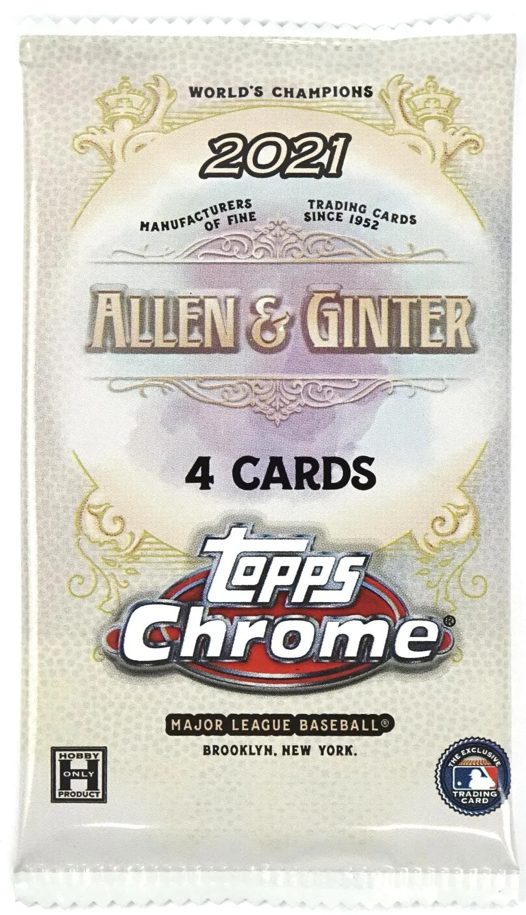 2021 Topps Allen & Ginter Chrome Baseball Hobby Box 18 Packs Per Box 4 Cards Per Pack