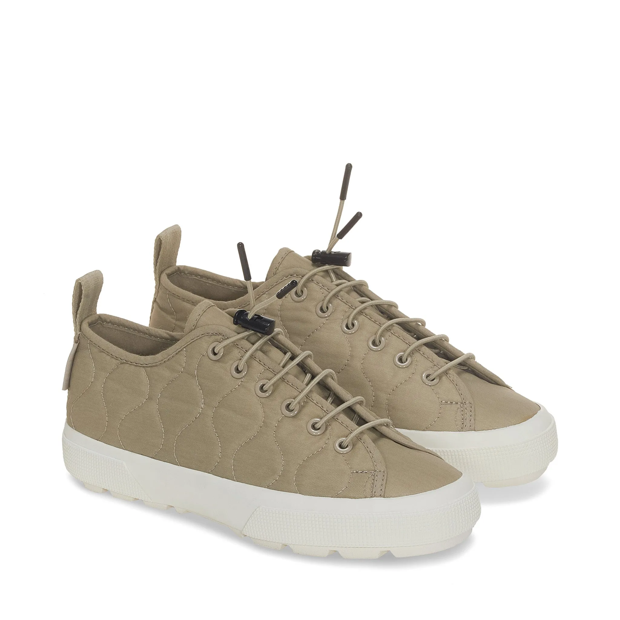 2625 Tank Quilted Nylon Sneakers - Grey Fossil Avorio