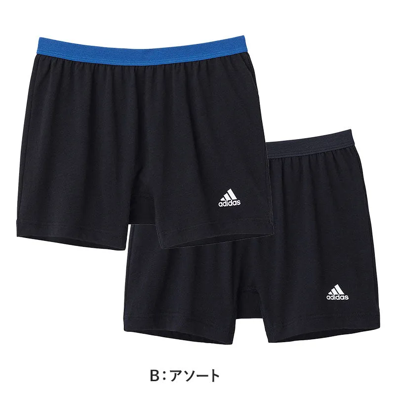 adidas ガールズショートパンツ 2枚組 140～165cm (ジュニア 黒 adidas アディダス 女の子 無地 キッズ ガールズ パンツ スポーツ バスケ 女児 綿混 スクールインナー グンゼ 140 150 160 165) (在庫限り)