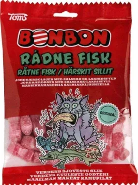 BonBon Rådne Fisk 125g, 16-Pack