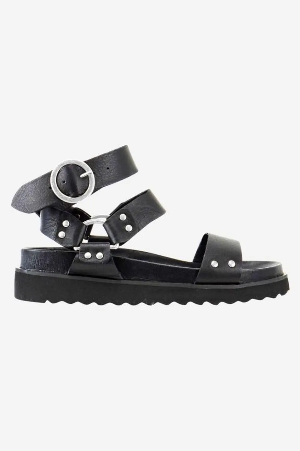 Burt Black Chunky Sandal