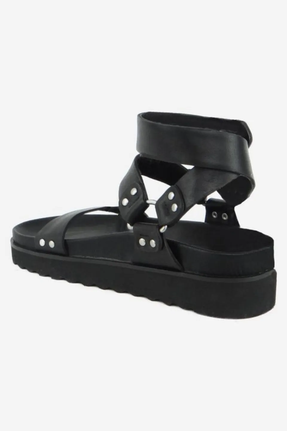 Burt Black Chunky Sandal