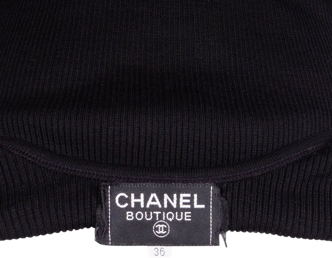 Chanel Logo Ribbed Tank Top