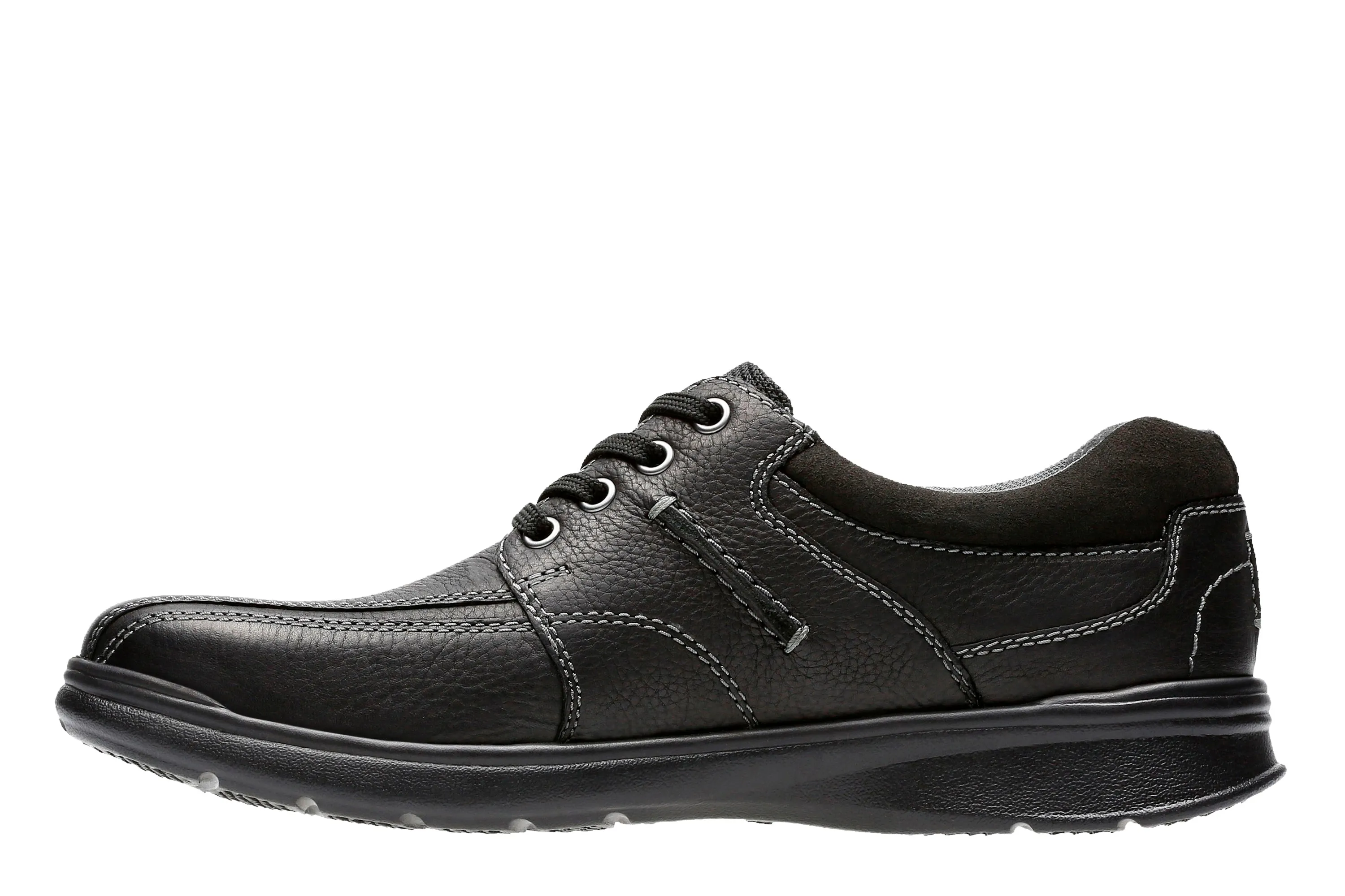 Clarks Cotrell Walk Black Oily Leather - Wide Width