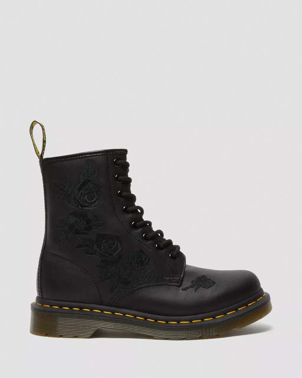 Doc Martens 1460 VONDA MONO FLORAL BOOTS (Black — SOFTY T)