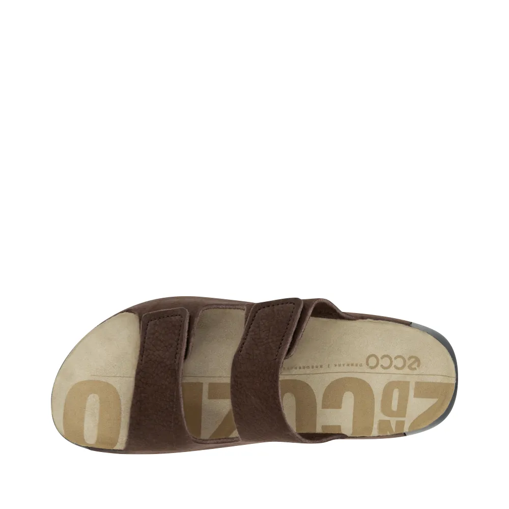 Ecco Men's Cozmo Slide Sandal in Mocha Brown