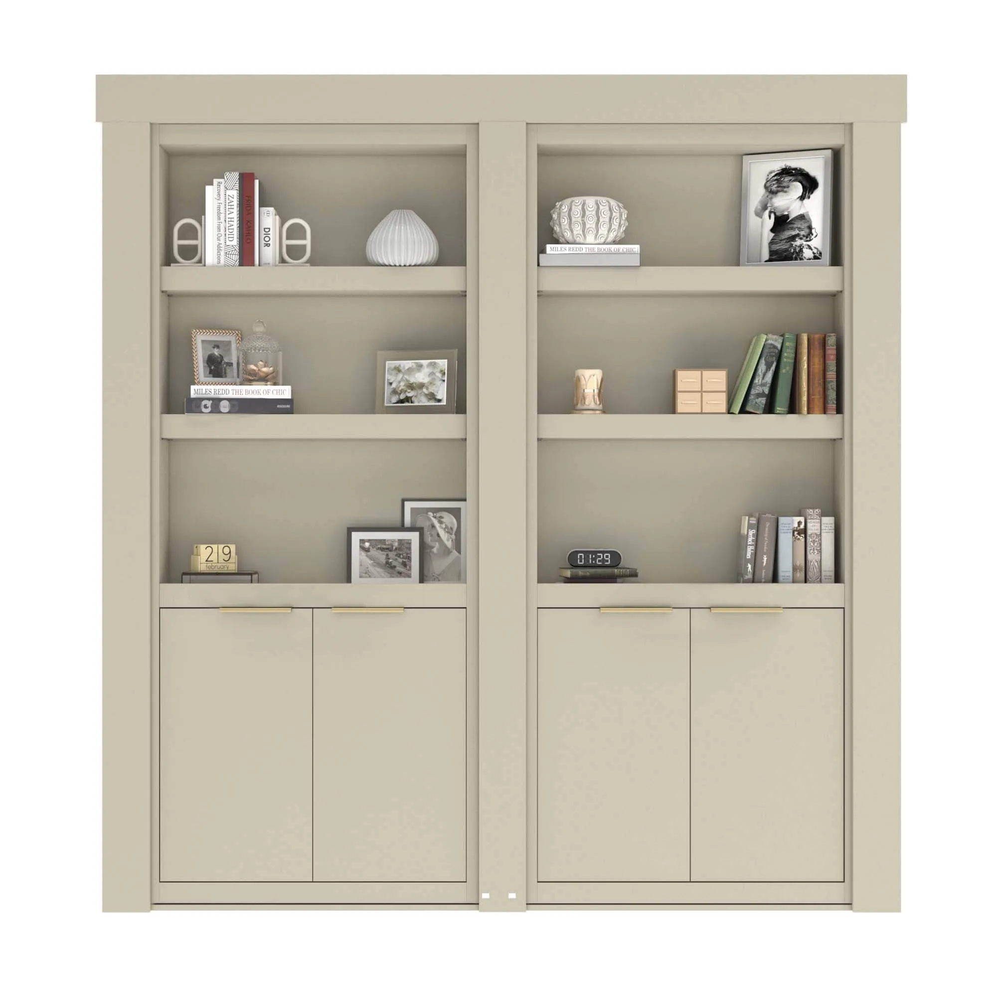 EcoCrafted French Murphy Door Bookcase