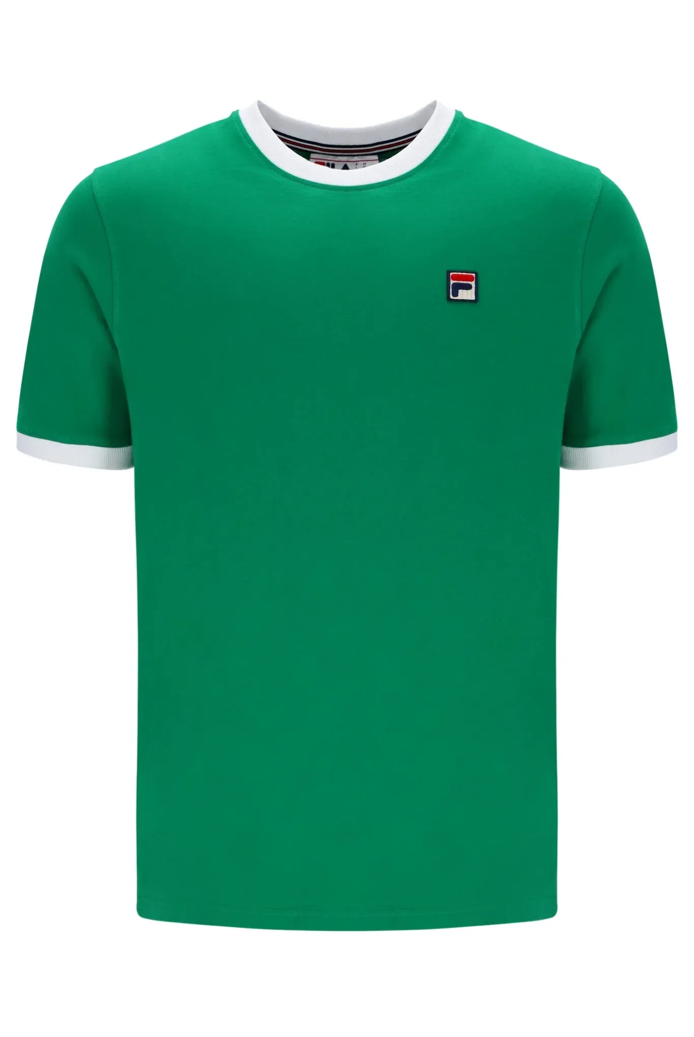 Fila Vintage Men's Marconi Essential Ringer T Shirt Jelly Bean Green