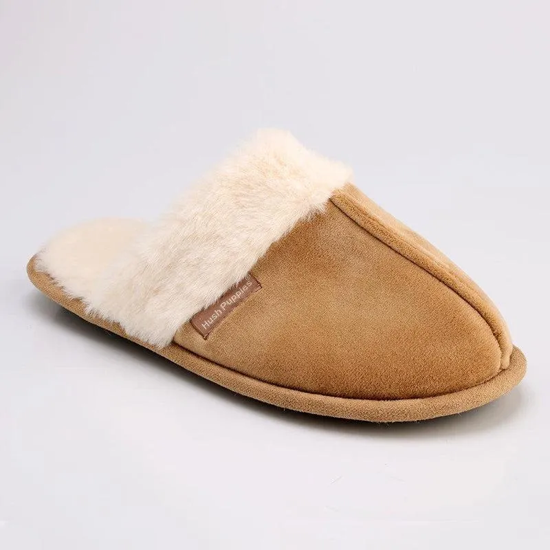 Hush Puppies Lunara Open Back Slippers -Tan