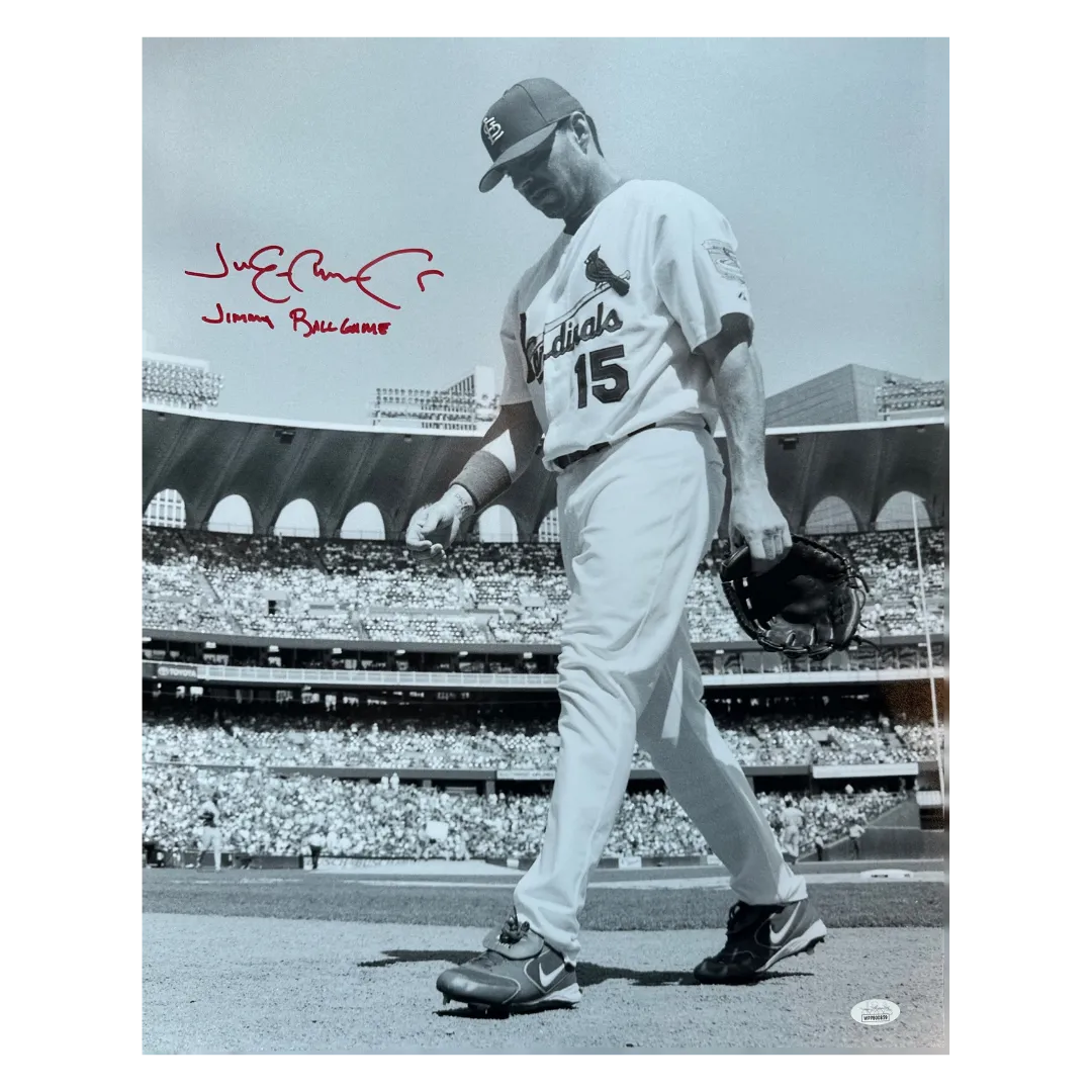 Jim Edmonds St Louis Cardinals Autographed 16x20 w/ "Jimmy Ball Game" Inscription - JSA COA