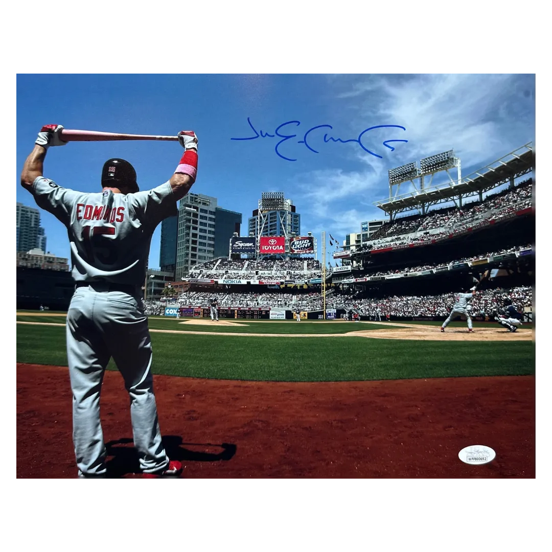 Jim Edmonds St Louis Cardinals Autographed On Deck Photo - JSA COA