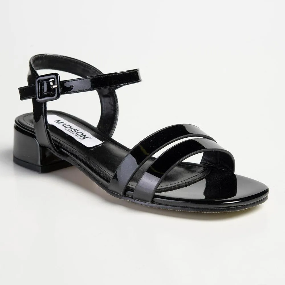 Madison Gentry Vamp Strap Sandal - Black