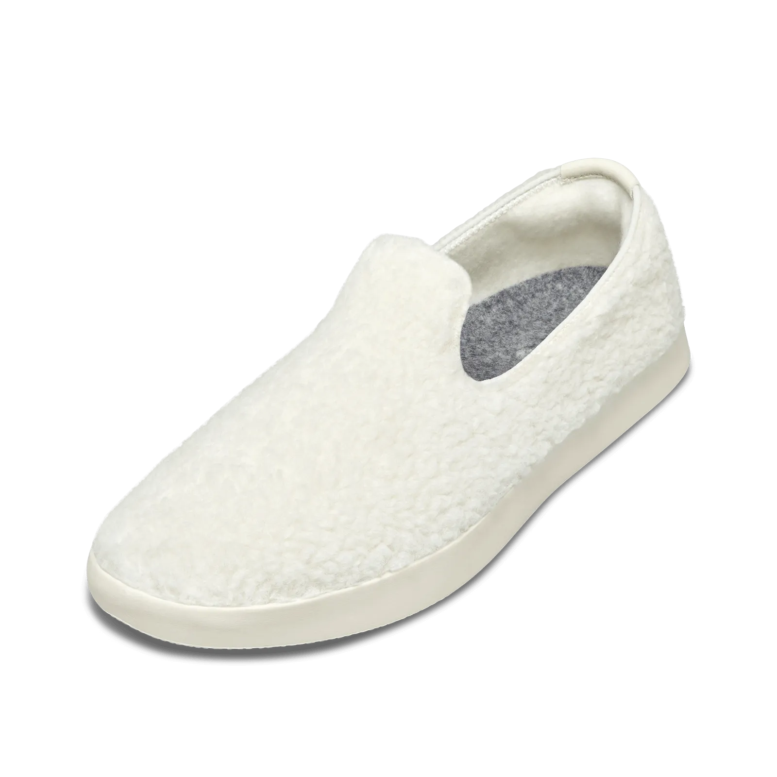 Men's Wool Lounger Fluffs - Natural White (Cream Sole)