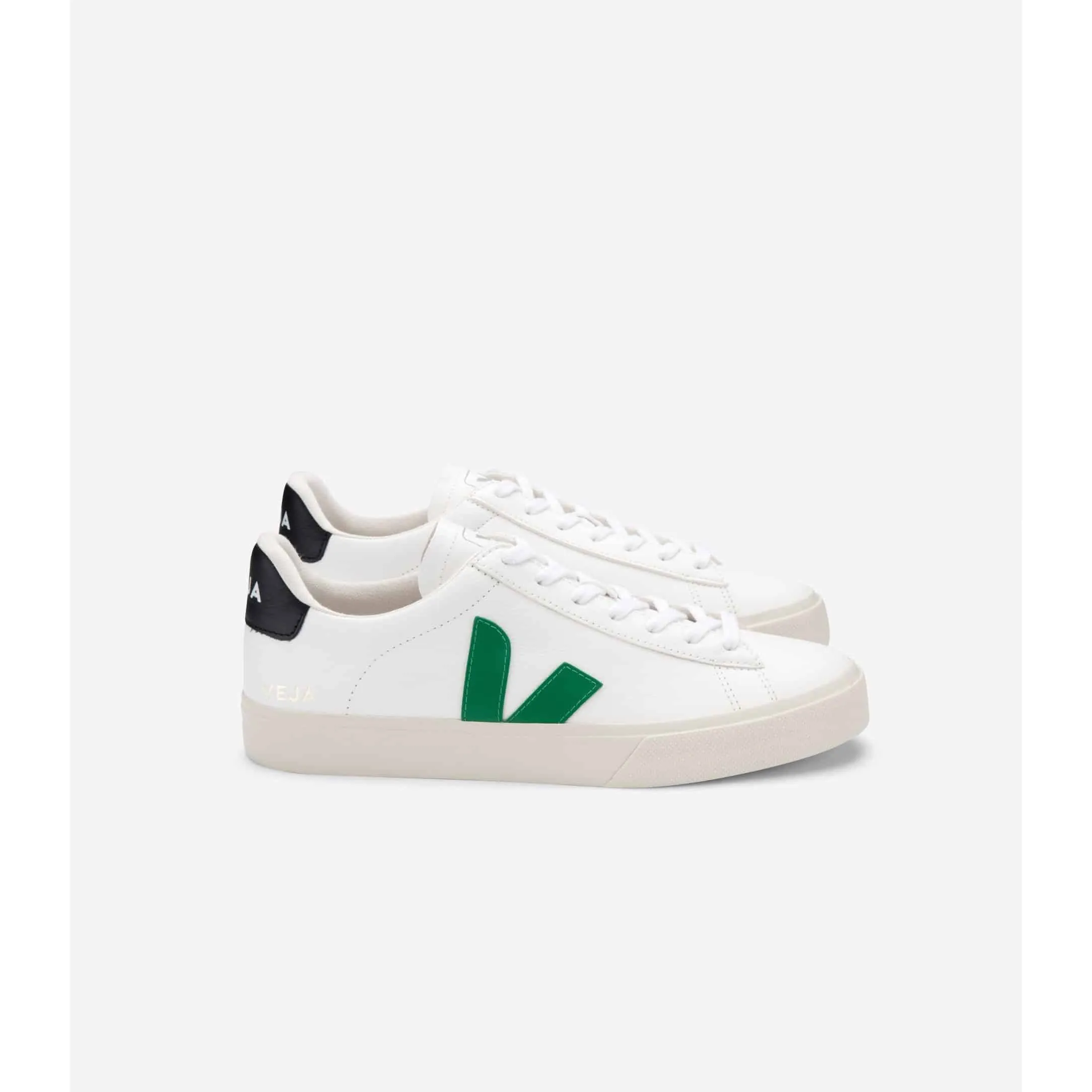 Veja Campo Chromefree Leather White Emeraude Black