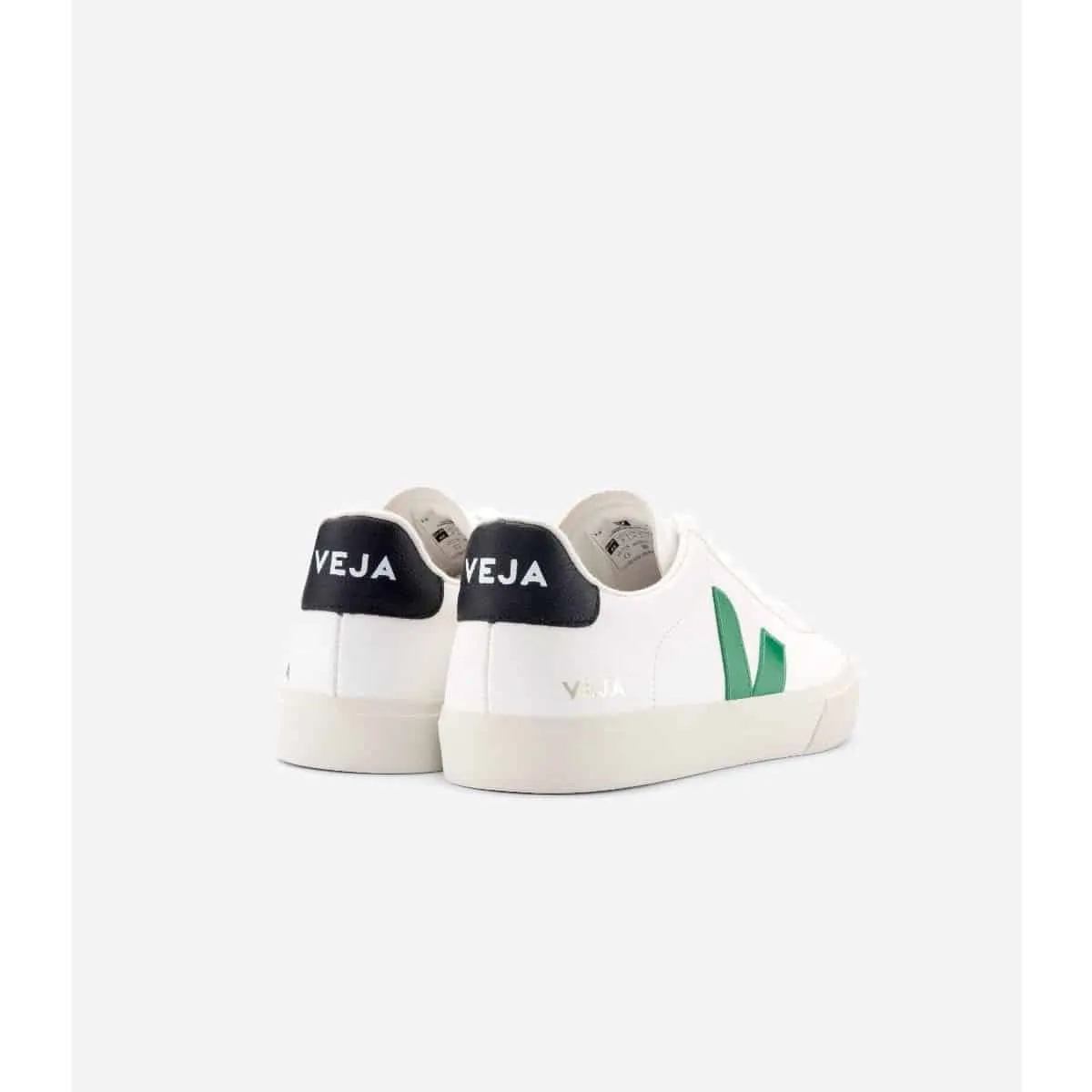 Veja Campo Chromefree Leather White Emeraude Black