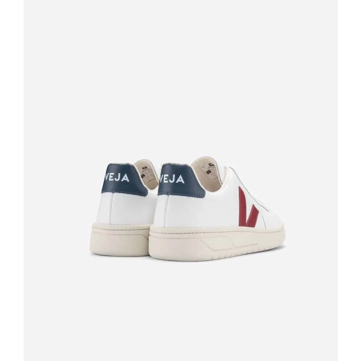 Veja V-12 Leather White Marsala Nautico