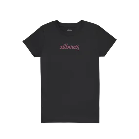 Women's Recycled Tee - Logo - Natural Black