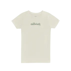 Women's Recycled Tee - Logo - Natural White